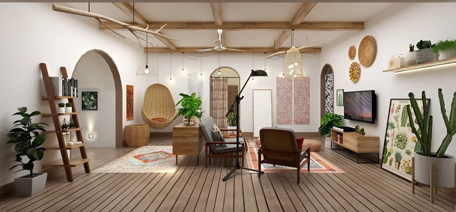 Thiết kế nội thất biệt thự phong cách Bohemian (Nguồn ảnh: Sưu tầm).