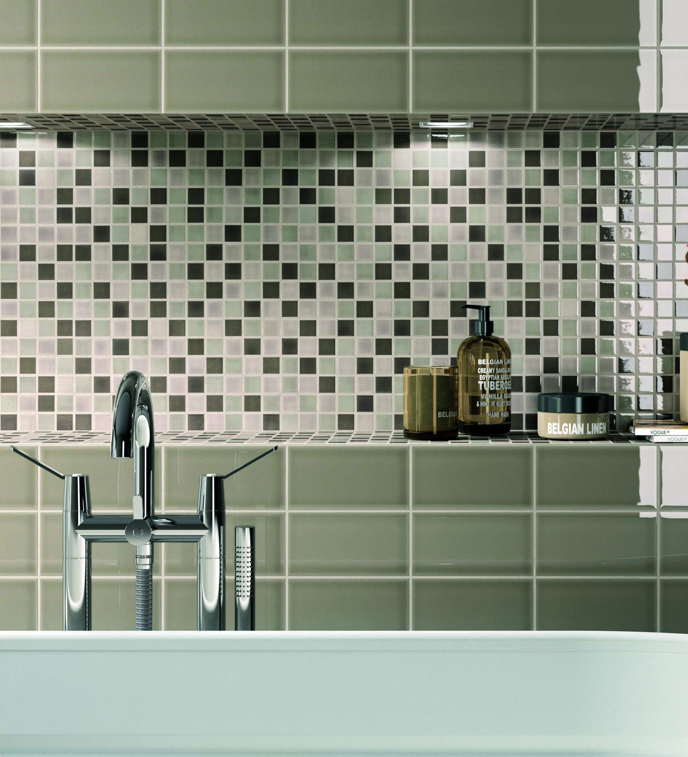 Gạch mosaic là gì? Gạch mosaic là một loại gạch trang trí được làm từ các viên gạch nhỏ được ghép lại thành những mảng lớn hoặc các hoa văn, họa tiết đặc biệt