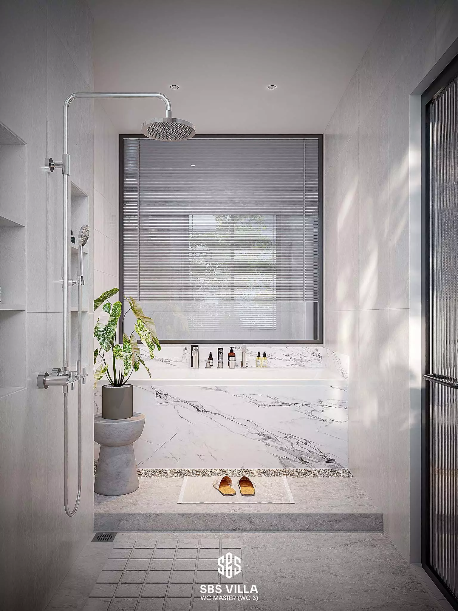 Mẫu thiết kế nội thất biệt thự đơn lập phòng tắm 