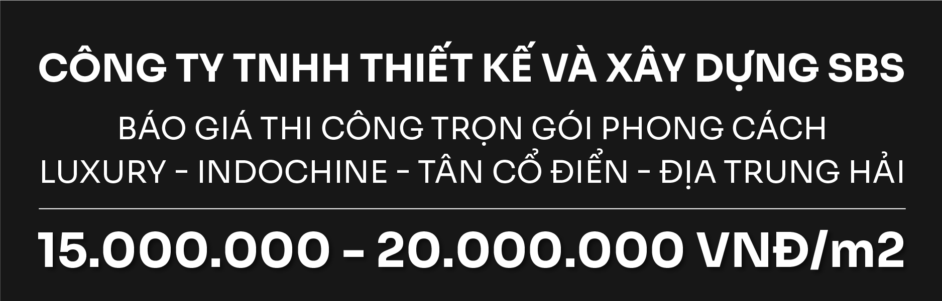 Báo giá thi công trọn gói phong cách Luxury, Indochine, Tân Cổ Điển, Địa Trung Hải tại Miền Trung.