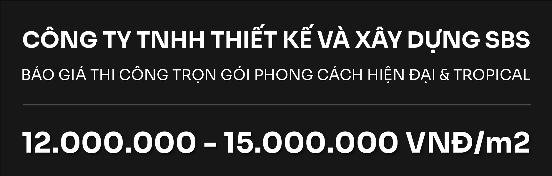 Báo giá thi công trọn gói phong cách Hiện Đại và Tropical tại Miền Trung.