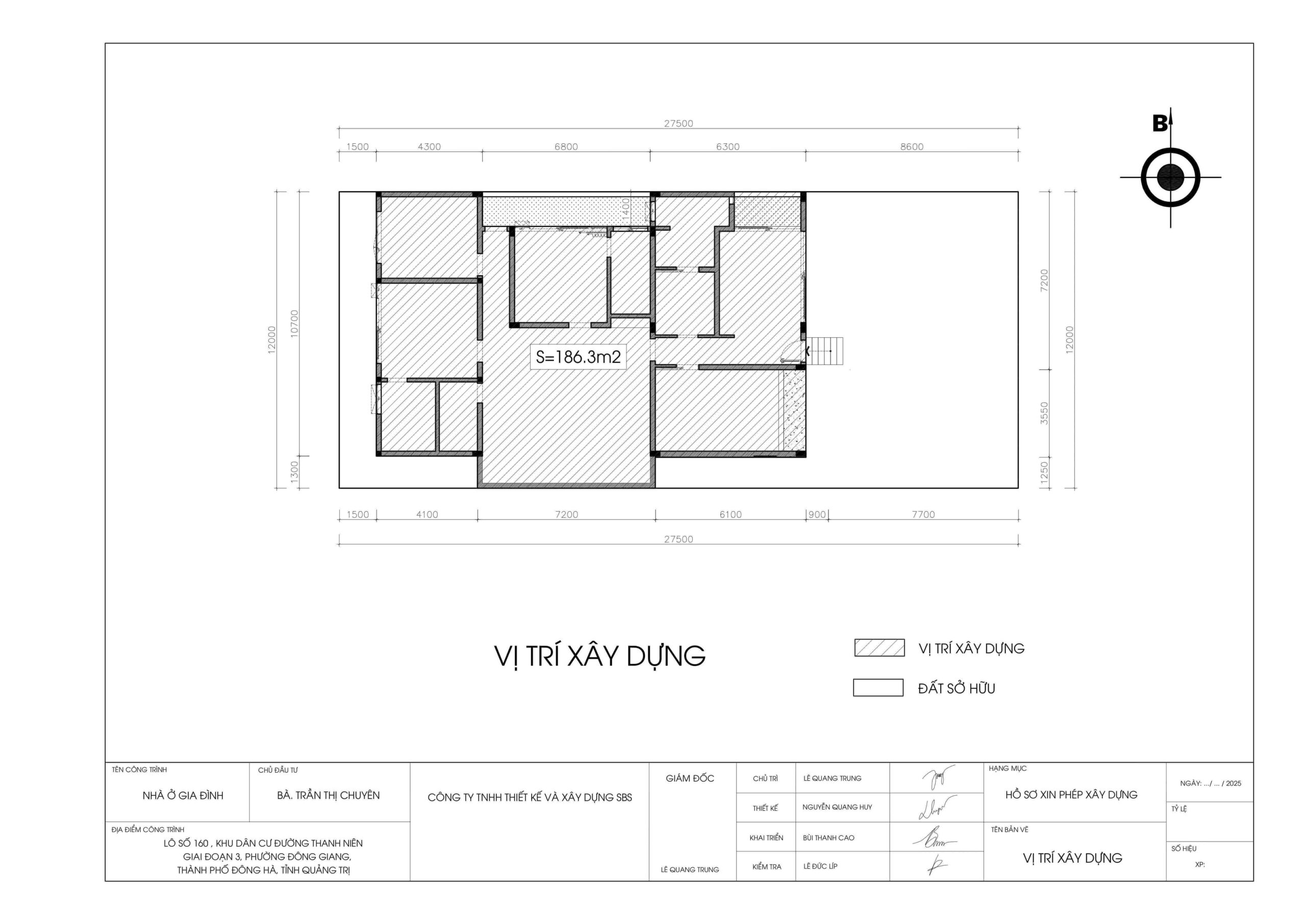 Mặt bằng vị trí xây dựng 