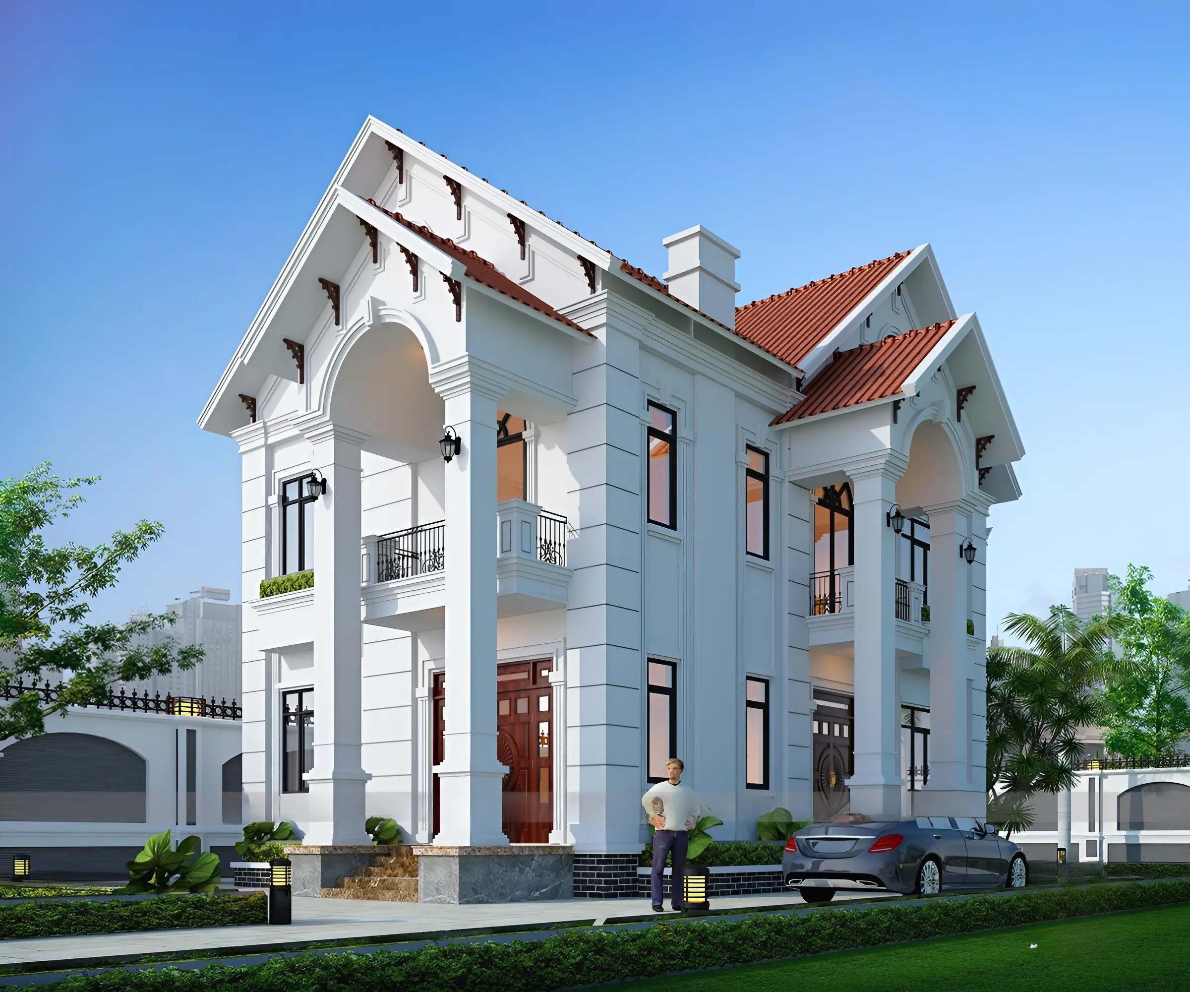 Biệt thự 2 tầng mái Thái được ưa chuộng bởi công năng linh hoạt