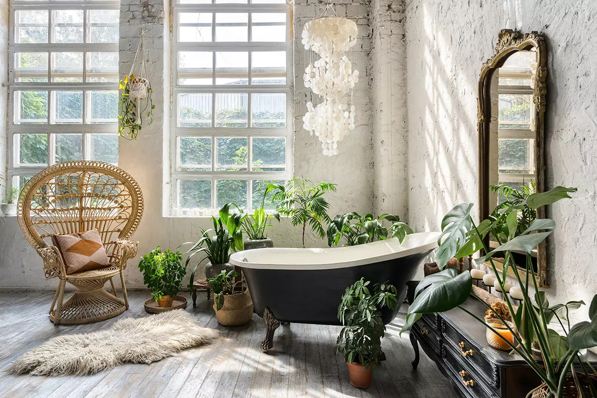 Cây xanh: Mảnh ghép hoàn hảo cho nội thất Bohemian (Nguồn ảnh: Sưu tầm).