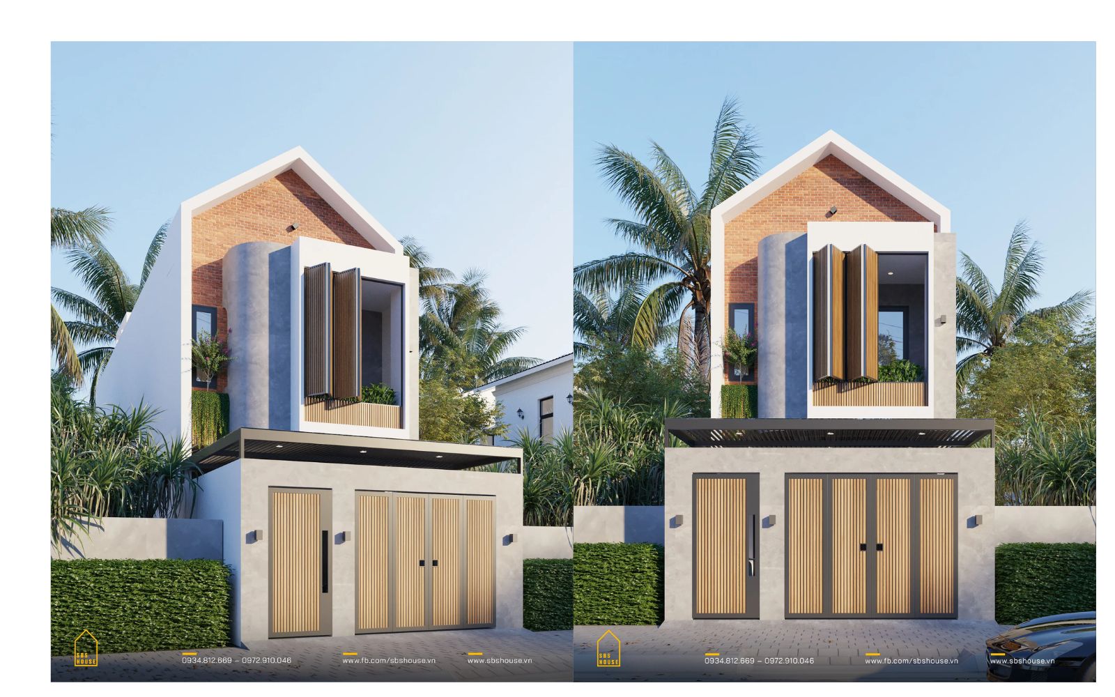 Những phong cách kiến trúc nào phù hợp với biệt thự 2 tầng mái lệch?
