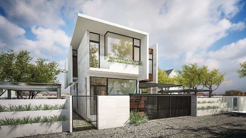 Mẫu biệt thự mini 2 tầng 60m2 phong cách Minimalism (Nguồn ảnh: Sưu tầm).