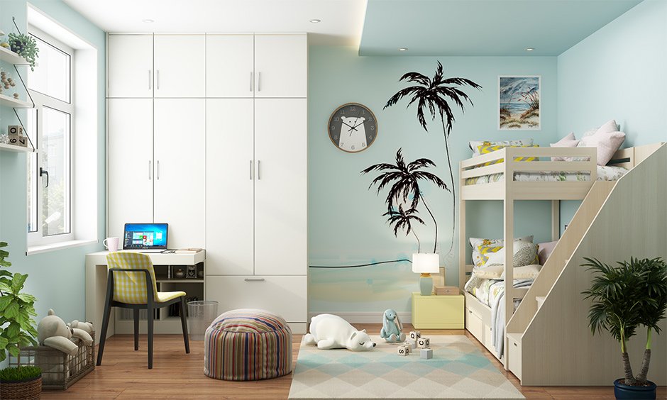 Phòng ngủ cho 2 bé khác giới phong cách Coasta (Nguồn ảnh: Sưu tầm).