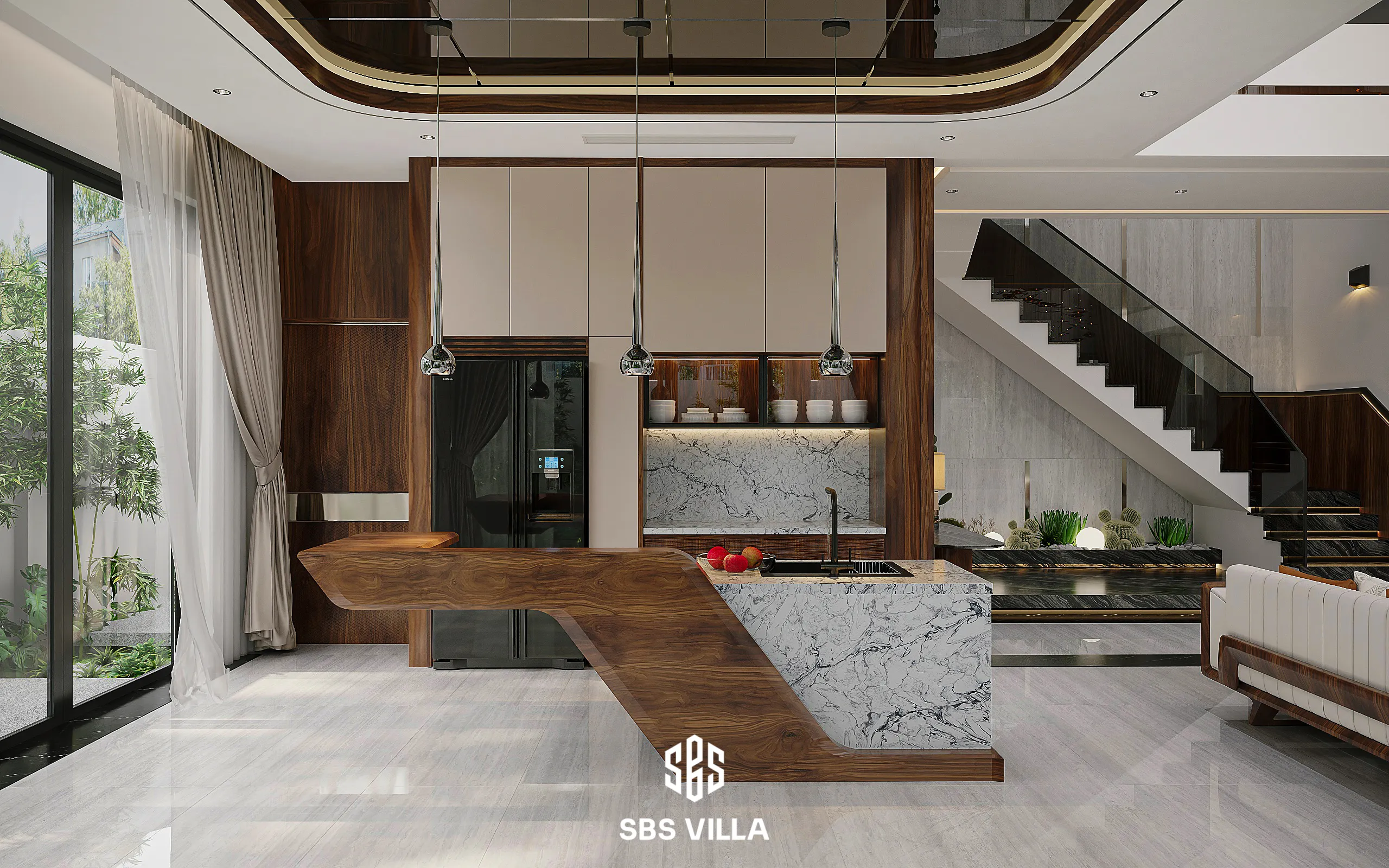 biệt thự 3 tầng có thang máy