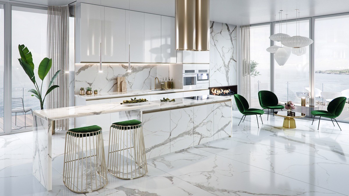 Phòng bếp 20m2 với layout song song (Nguồn ảnh: Sưu tầm).