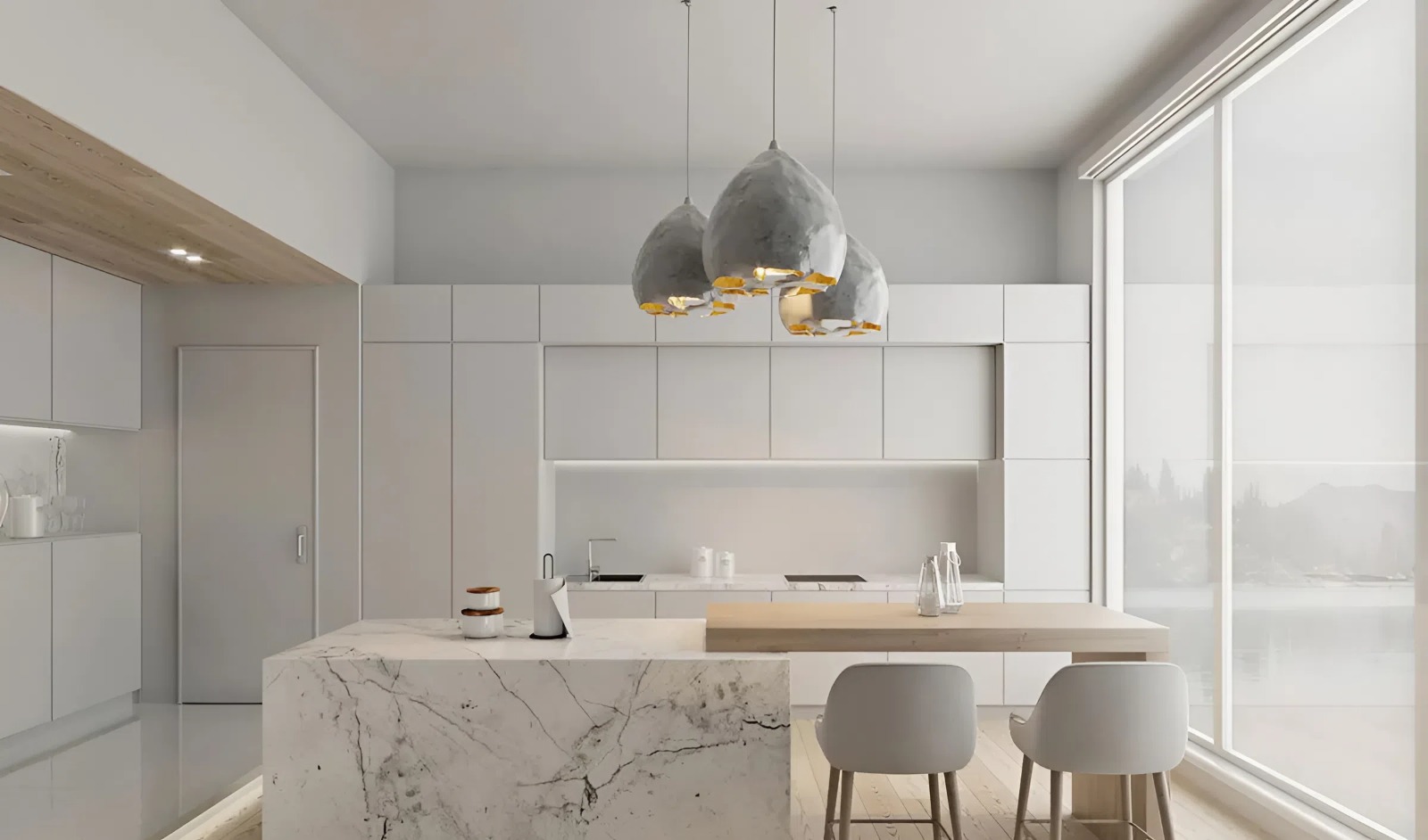 Thiết kế phòng bếp biệt thự 12m2 phong cách Tối giản (Nguồn ảnh: Sưu tầm).