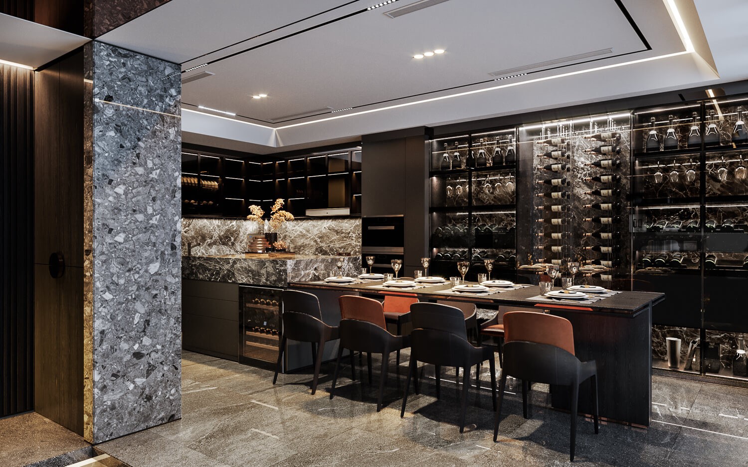 Gia chủ cần cân nhắc việc chạy theo xu hướng trong quá trình thiết kế phòng bếp biệt thự Luxury (Nguồn ảnh: Sưu tầm). 