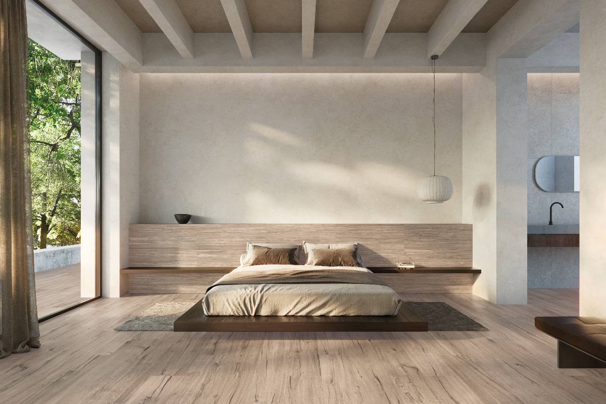 phòng ngủ phong cách wabi sabi