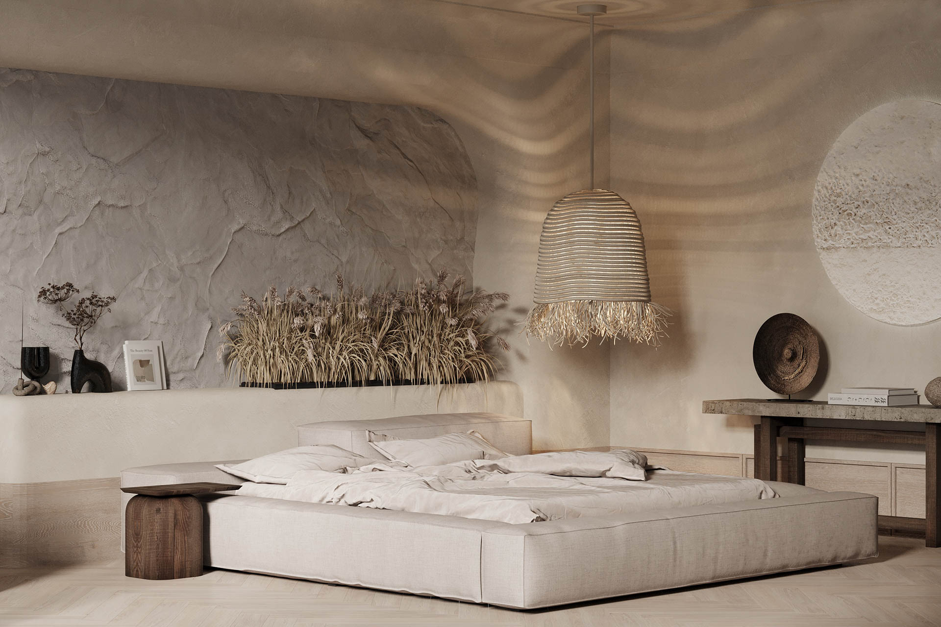 phòng ngủ phong cách wabi sabi