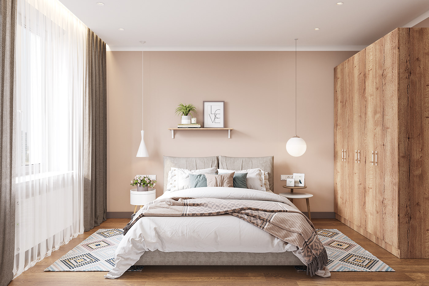 phòng ngủ phong cách scandinavian