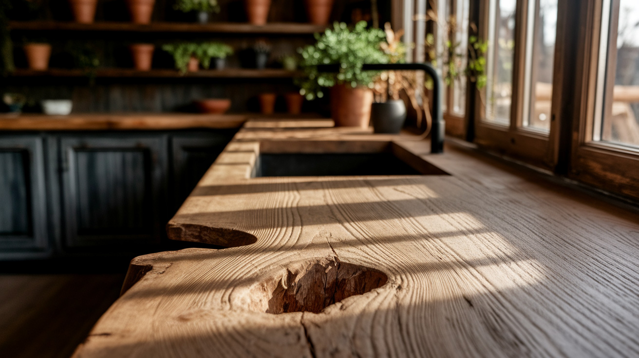 Phòng bếp phong cách Wabi Sabi