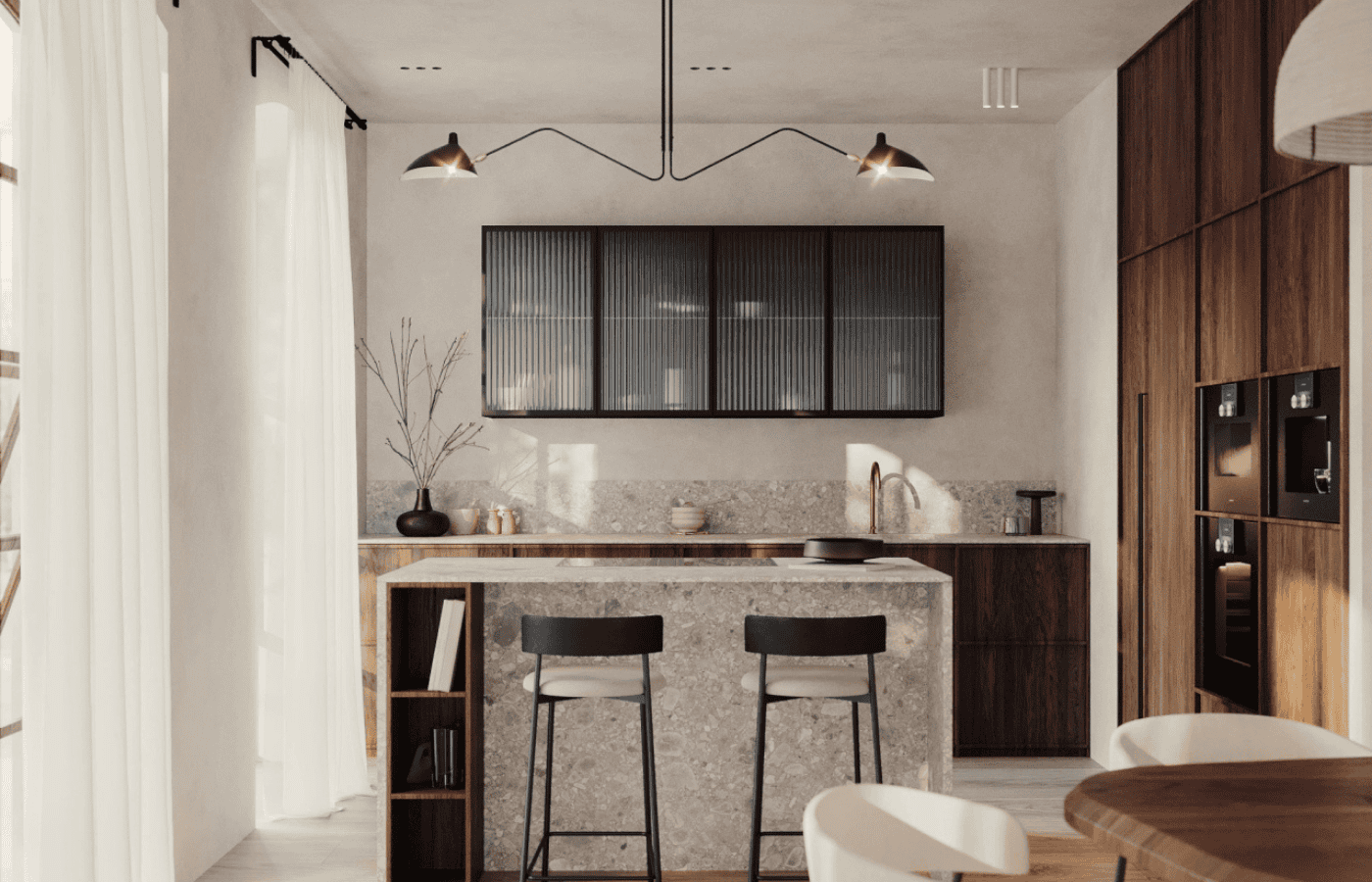 Phòng bếp phong cách Wabi Sabi 