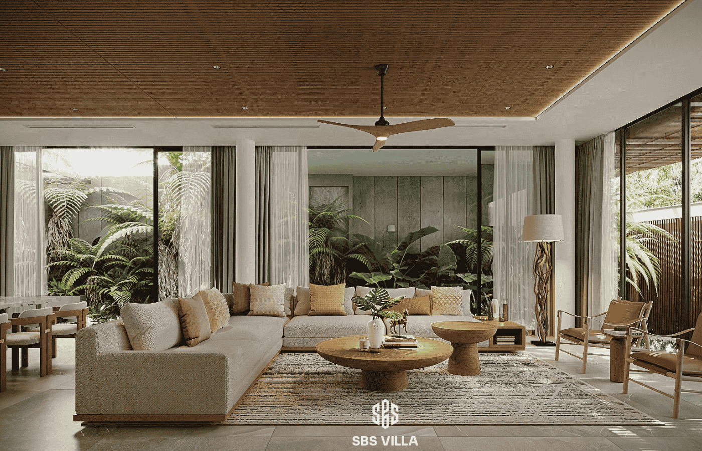 biệt thự 1 tầng chữ l