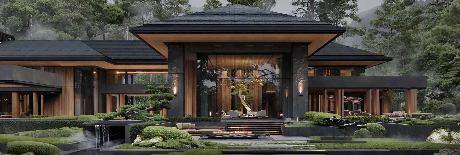Mẫu biệt thự sân vườn 1 tầng kiểu Nhật mang đến sự thuận tiện, an toàn trong quá trình di chuyển (Nguồn ảnh: Sưu tầm). 