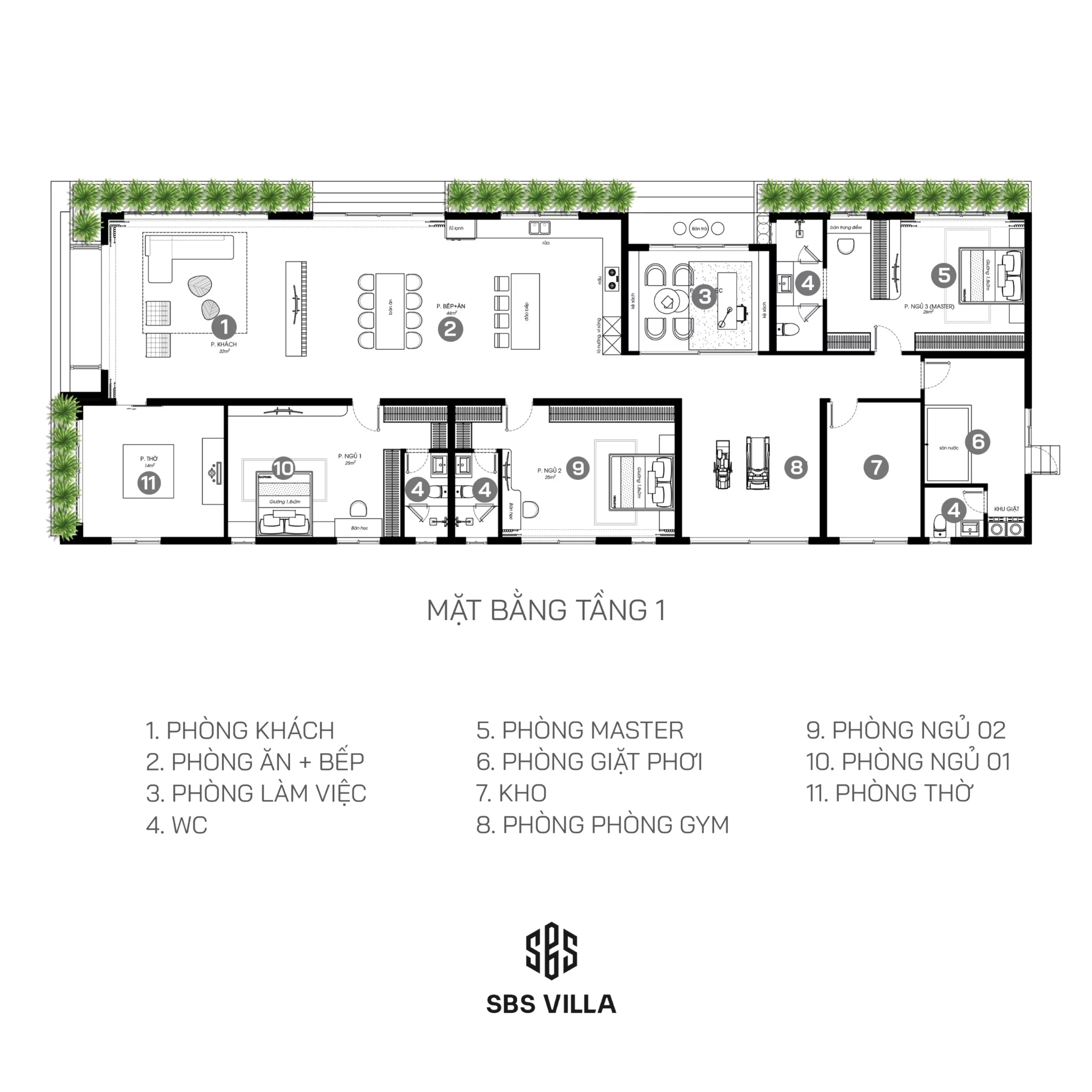 biệt thự mini 1 tầng