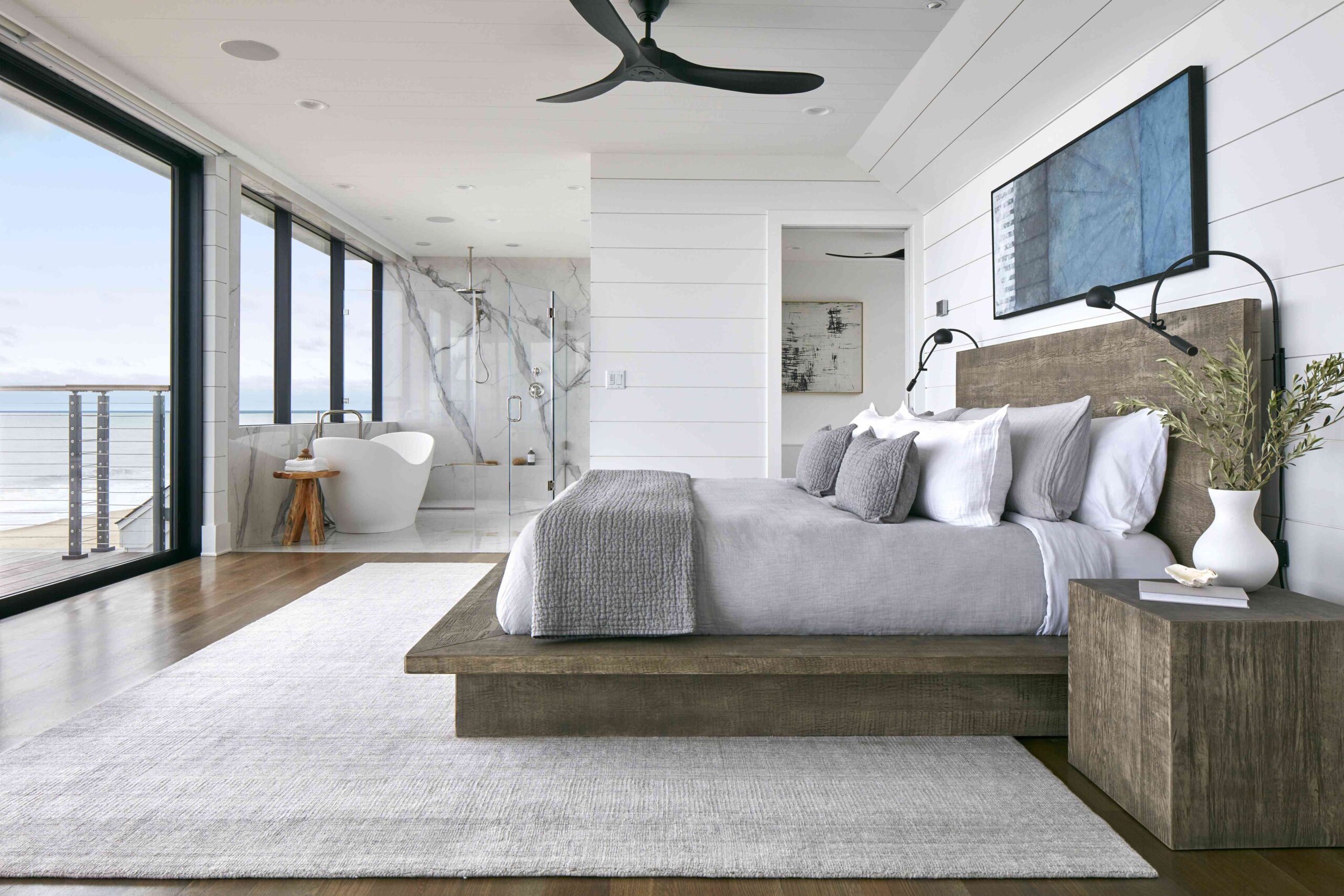 Mẫu phòng ngủ có nhà vệ sinh phong cách Minimalism (Nguồn ảnh: Sưu tầm).