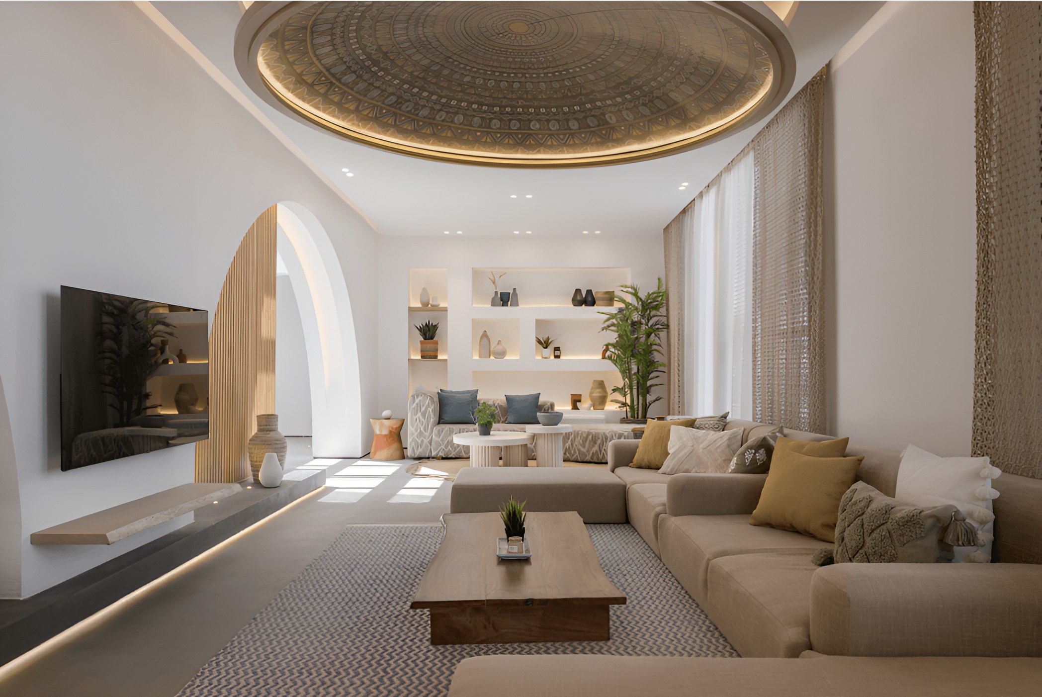 Nội thất phong cách contemporary được gia công từ chất liệu thô mộc nhưng tinh tế và tinh xảo (Nguồn ảnh: Sưu tầm).