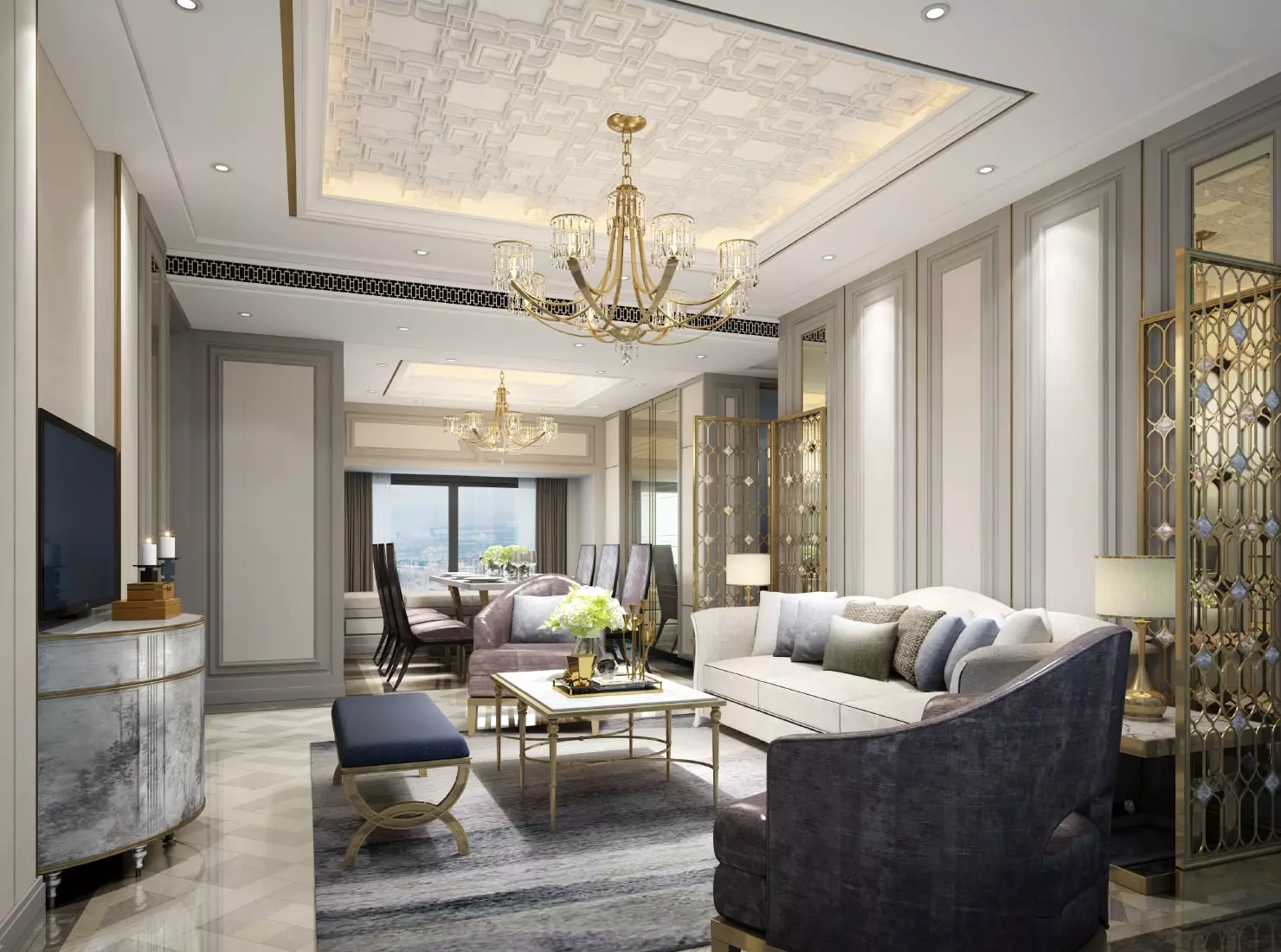 phong cách thiết kế nội thất Art Deco với cổ điển vì sự cầu kỳ, sang trọng