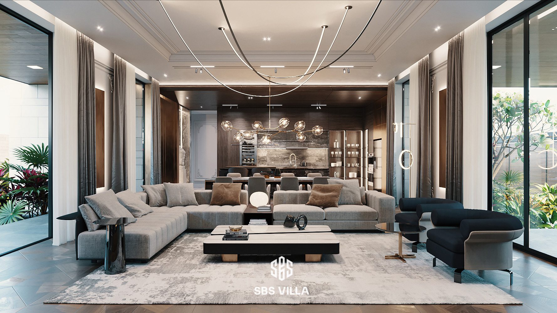 Chiều cao sofa cần cân đối với bàn trà. 