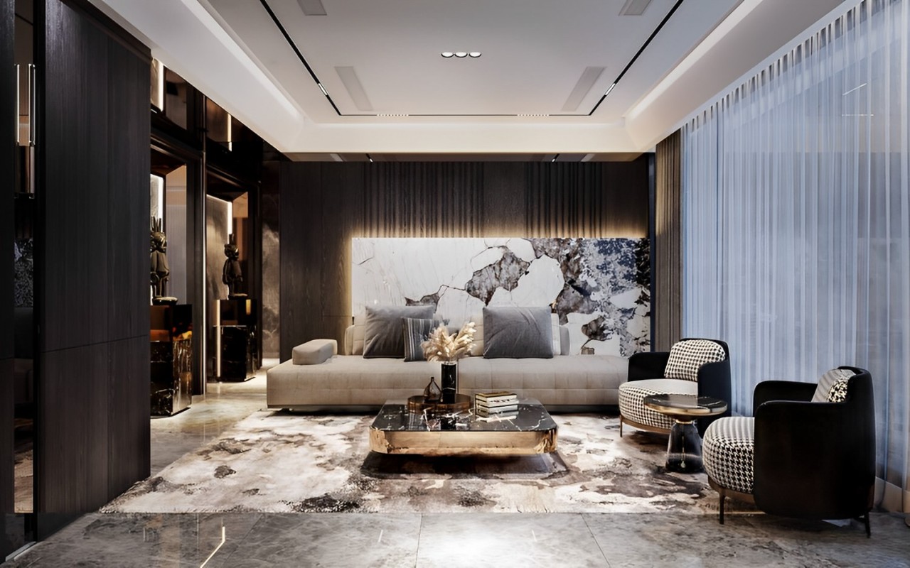 Phòng khách phong cách thiết kế Modern Luxury
