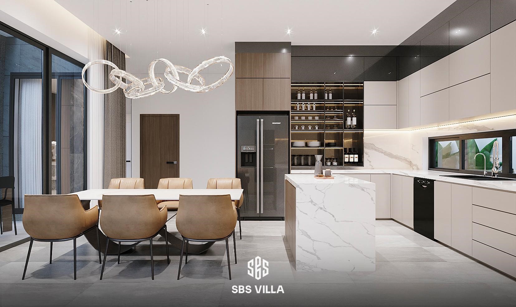 Không gian bếp hiện đại, tô điểm cùng hệ thống nội thất Luxury