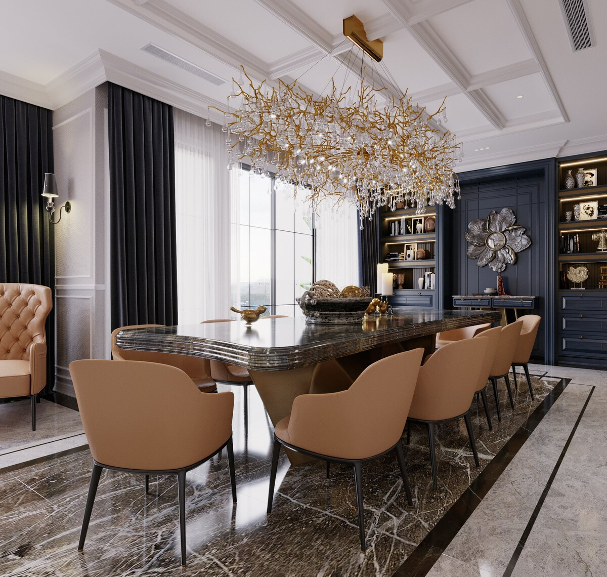 thiết kế nội thất biệt thự Luxury chú trọng đến tính tinh xảo