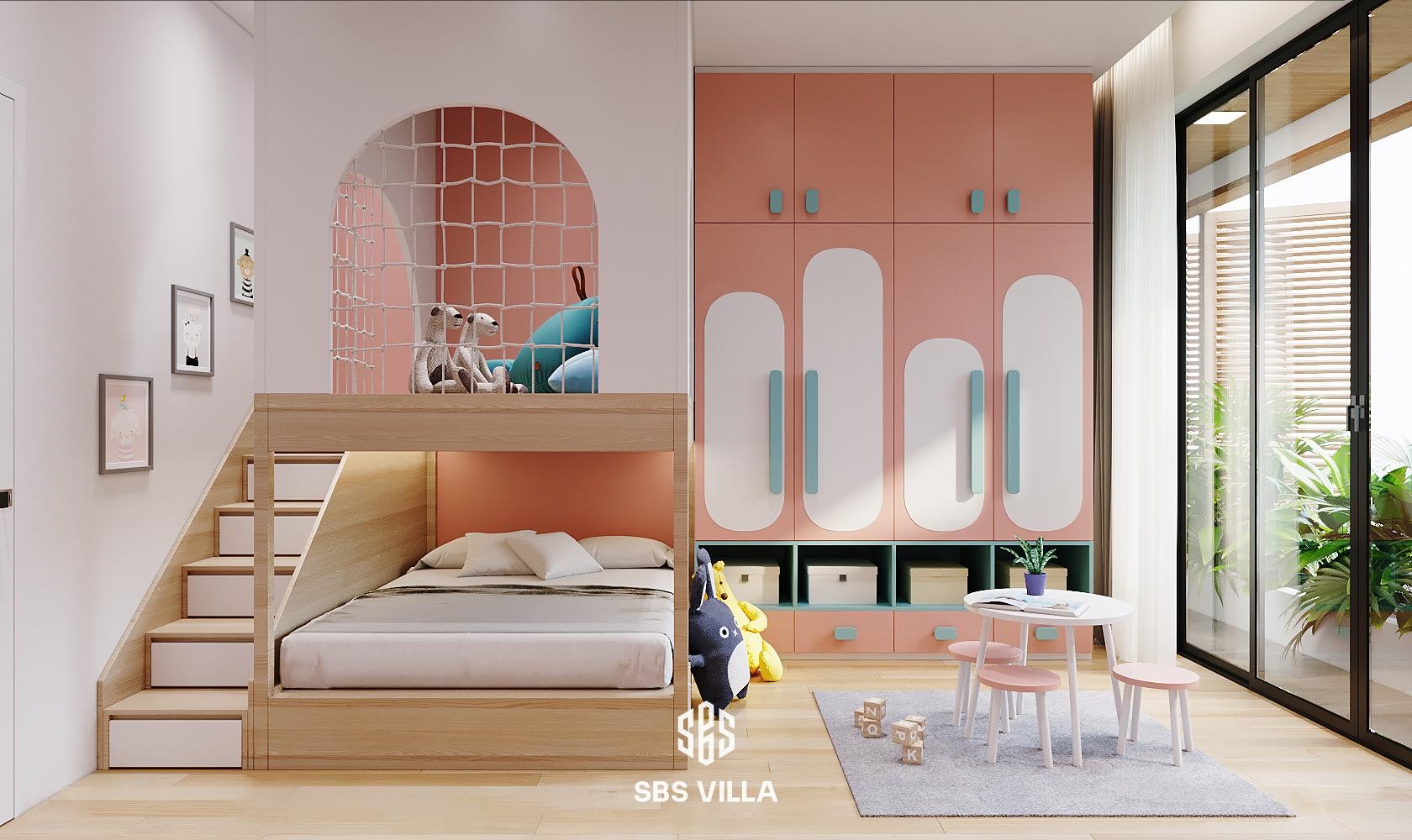 Không gian phòng ngủ cho bé được thiết kế khoa học